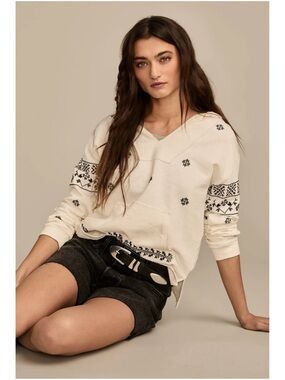 Lucky Brand Embroidered Baja Hoodie